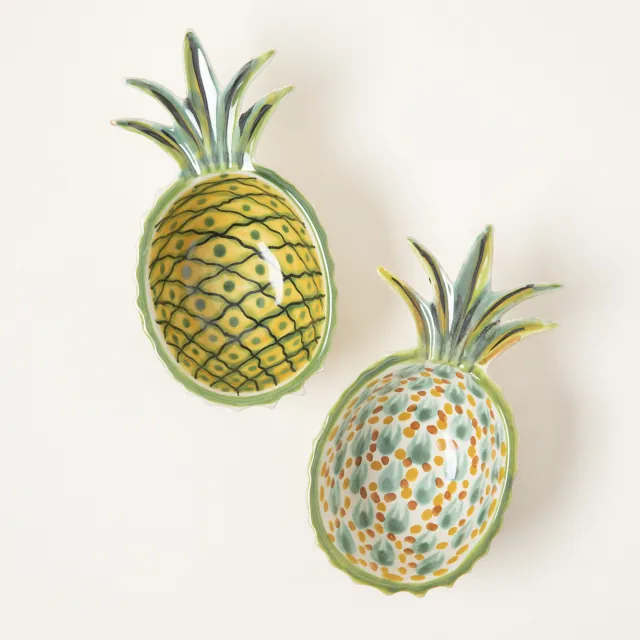 Pineapple Barcart Bowls - Set Of 2