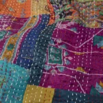 Repurposed Patchwork Silk Sari Tote 1