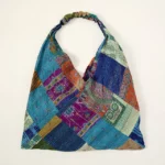 Repurposed Patchwork Silk Sari Tote