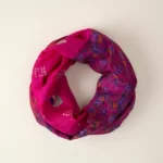 Repurposed Silk Sari Infinity Scarf 2