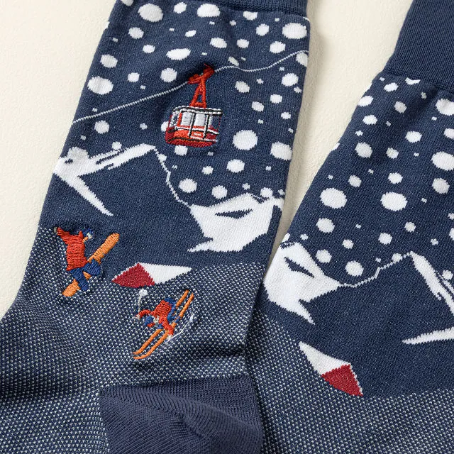 Ski Bum Embroidered Socks