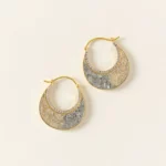 Sliced Raw Diamond Crescent Earrings 1