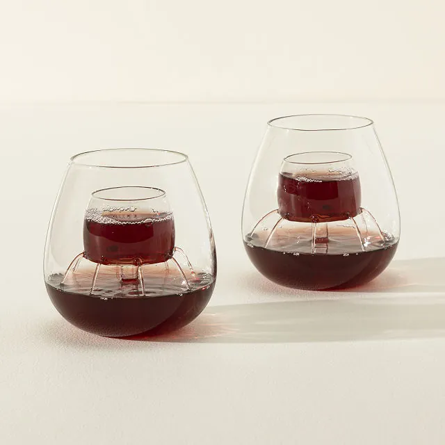 Stemless Aerating Wine Glasses - Set Of 2