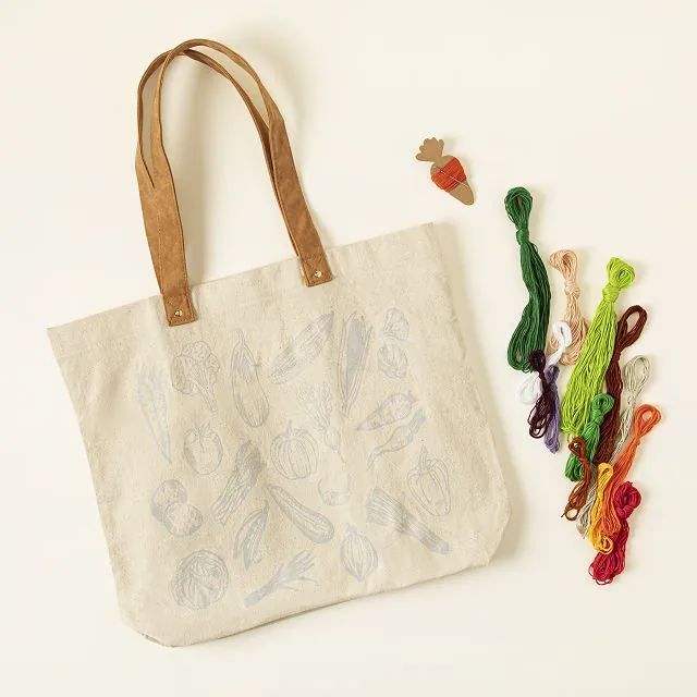 Stitch Your Veggies Tote Bag