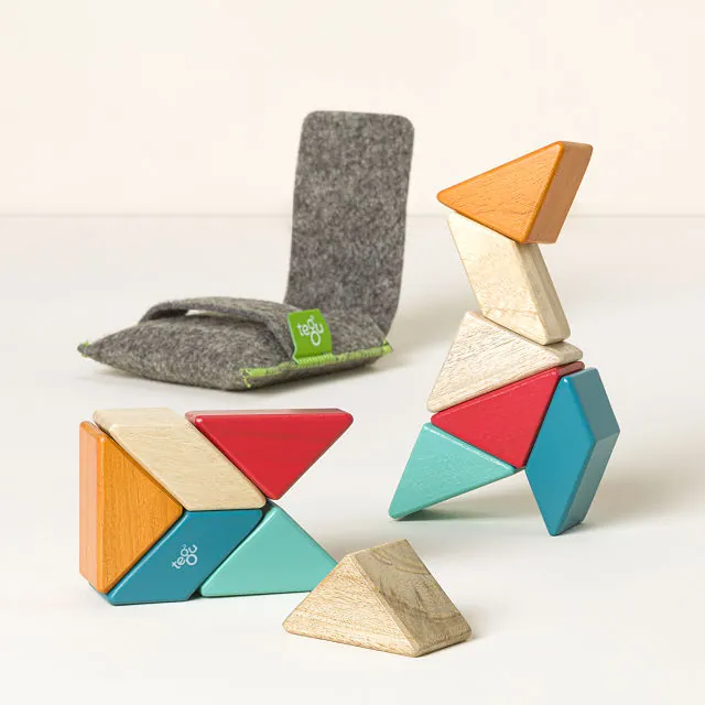 Throw & Go Magnetic Wooden Travel Blocks