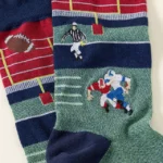 Touch Down Football Embroidered Socks