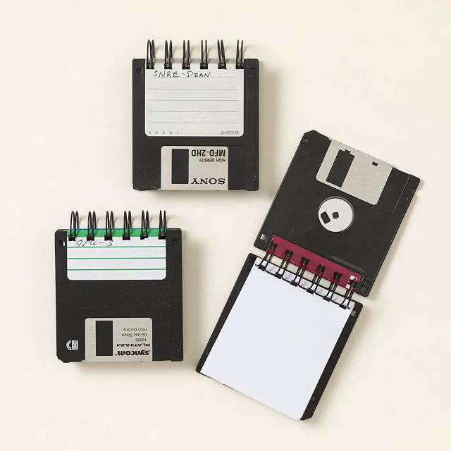 Upcycled Floppy Disk Notebooks - Set Of 3