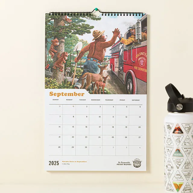 Vintage Smokey Bear 2025 Wall Calendar