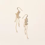 14k Gold Ice Fall Earrings 1