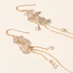 14k Gold Ice Fall Earrings