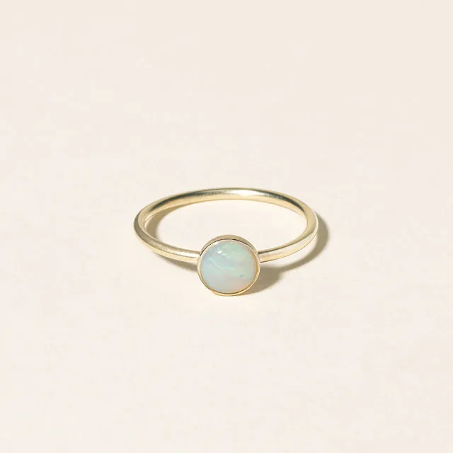 14k Gold Opal Dome Ring