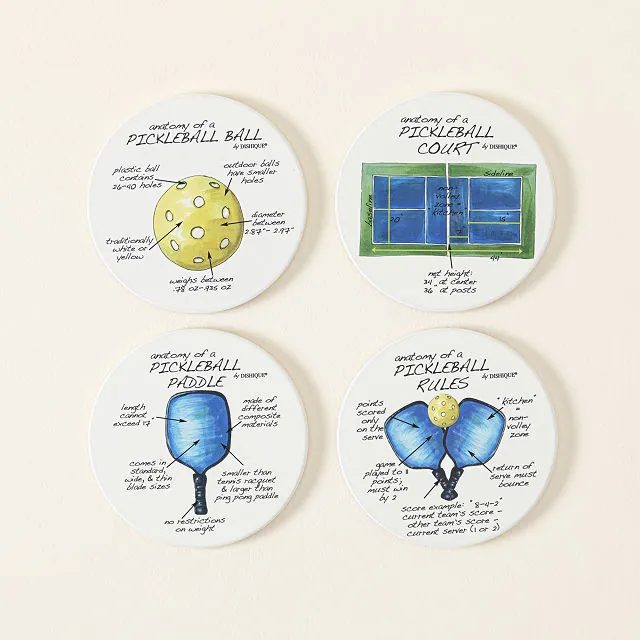 Anatomy Of Pickleball Coasters