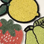 Beaded Fruit Coasters – Set Of 4 1