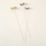 Copper Enamel Butterfly Stake Set 2