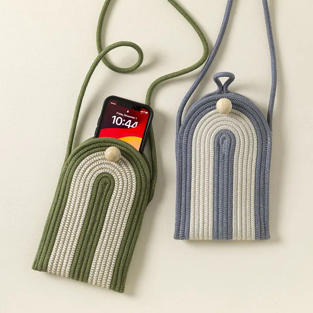 Crossbody Woven Phone Pouch