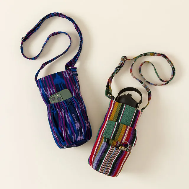 Crossbody Woven Water Bottle Bag