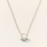 Delicate Raw Blue Diamond Necklace 2