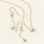 Delicate Raw Blue Diamond Necklace 5