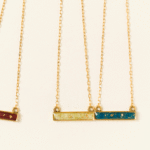 Flecks Of Gold Birthstone Necklace 1