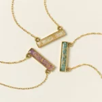 Flecks Of Gold Birthstone Necklace