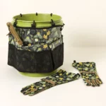 Floral Garden Bucket Caddy & Arm Saver Gloves