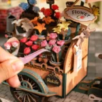 Flower Market Cart 3d Puzzle 1