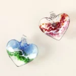 Glass Heart Window Charm 1