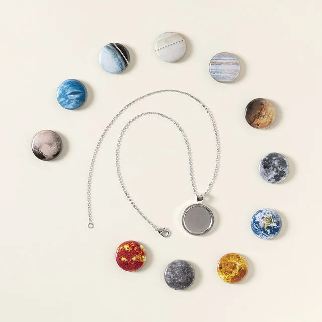 Interchangeable Solar System Necklace