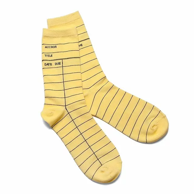 Library Card Socks