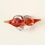 Lovebirds Glass Desktop Sculpture 1