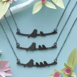 Mother Nestling Birds Necklace 1