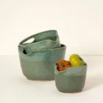 Nesting Stoneware Mixing Bowl Set