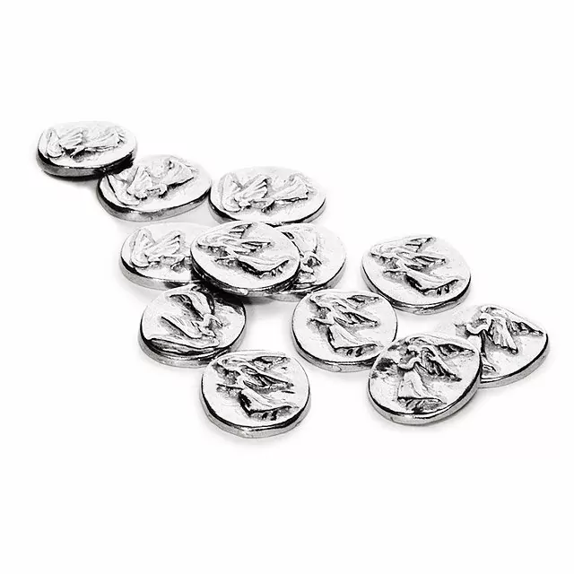 Pewter Angel Coins - Set Of 12