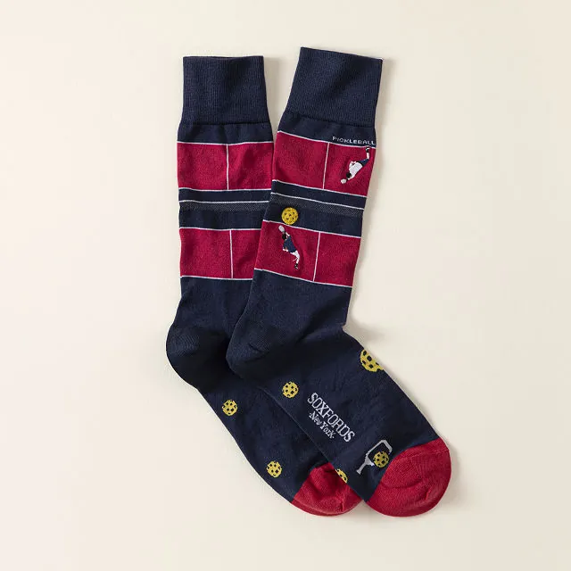 Pickleball Embroidered Socks