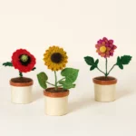 Potted Felt Flowers