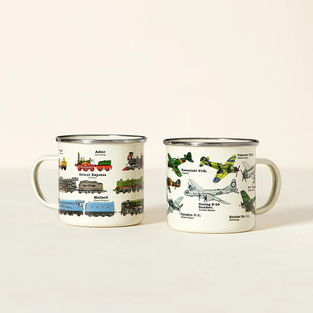 Retro Planes Or Trains Mug