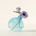 Tilted Blown Glass Bud Vase