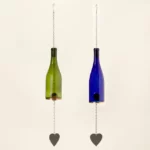 Upcycled Wine Bottle Heart Chime 1