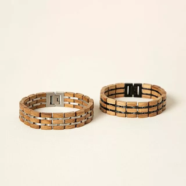 Whiskey And Wine Barrel Bracelets