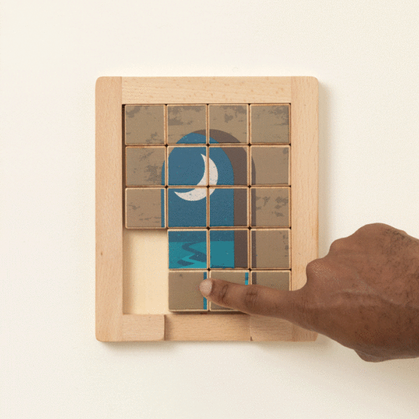 Dual Sided Wooden Sliding Picture Puzzle 1