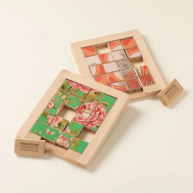 Robert Kline Art Handmade Gift Ideas 6 Dual Sided Wooden Sliding Picture Puzzle