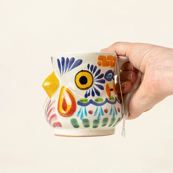 Majolica Rooster Mug 1