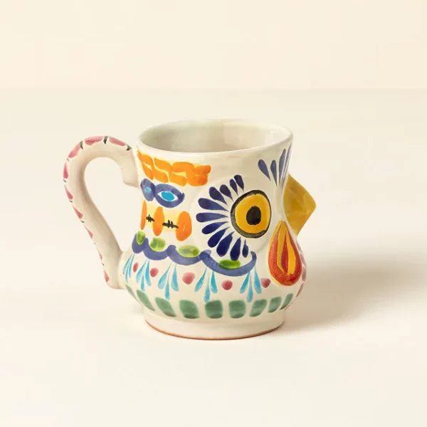 Majolica Rooster Mug 3