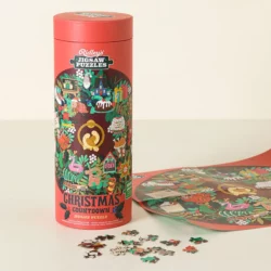 24 Hidden Holiday Traditions Round Jigsaw Puzzle