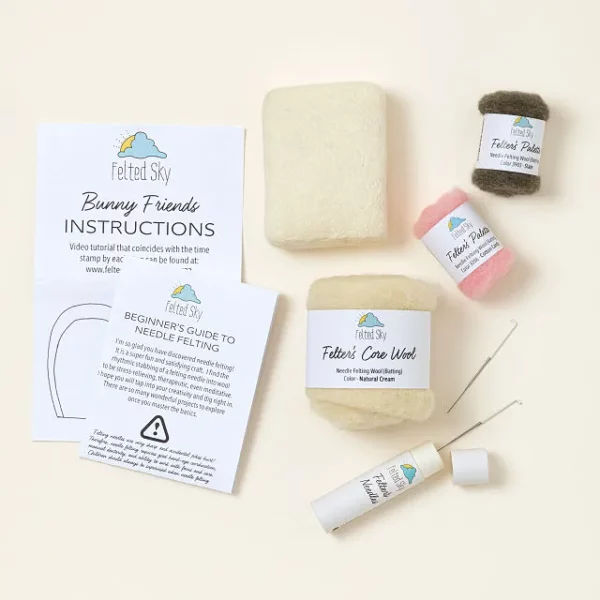 Diy Bunny Besties Beginners Needle Felting Kit 2