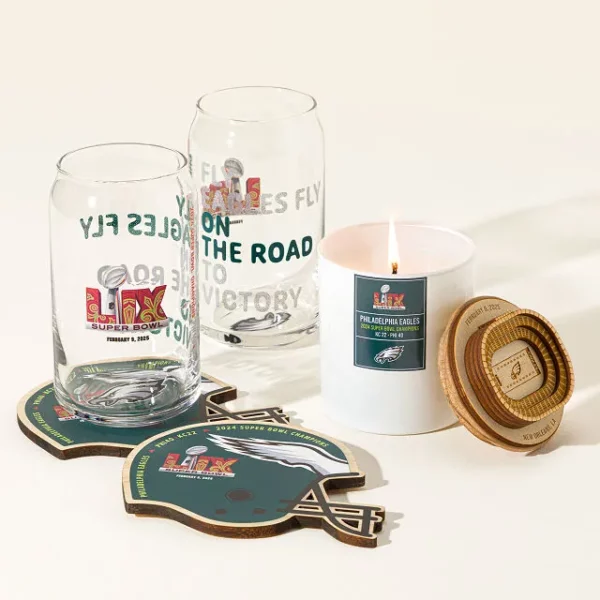 Eagles Super Bowl Lix Champions Coaster Set 3