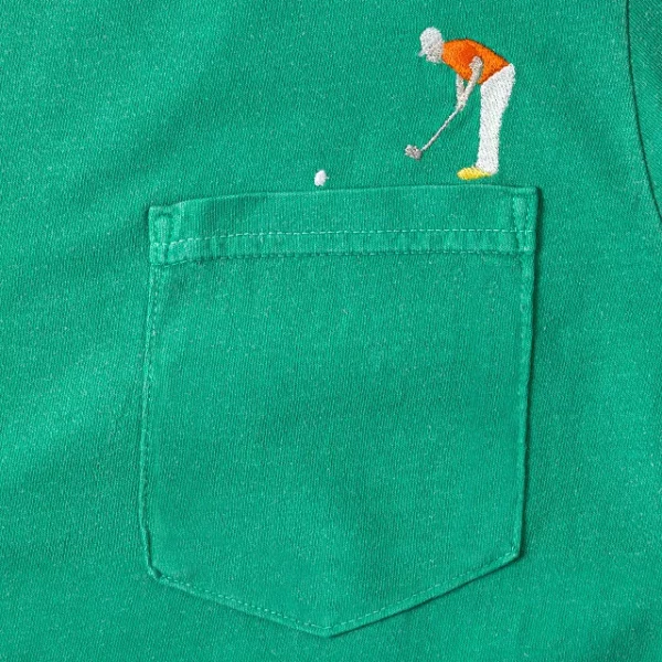 Embroidered Golfer Pocket Tee 1`