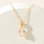 Floating Herkimer Diamond Necklace 1