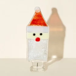 Handmade Glass Santa