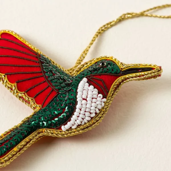 Hummingbird Beaded Ornament 2